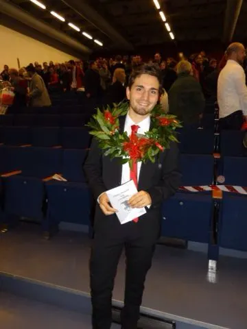 Massimo Filippi il giorno della laurea